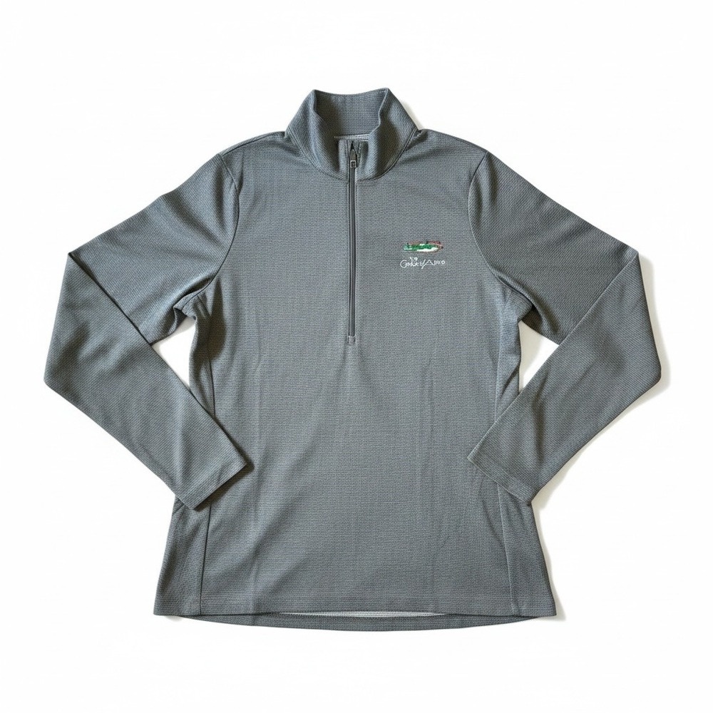 Antigua Womens Epic Pullover Charcoal Grey Quarter Zip Coeur dAlene Golf L‎ New
